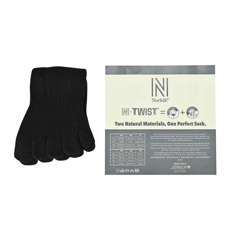 N-Twist Teknolojili Bambu-Pamuk Bükümlü Parmaklı Çorap BRIGHTON