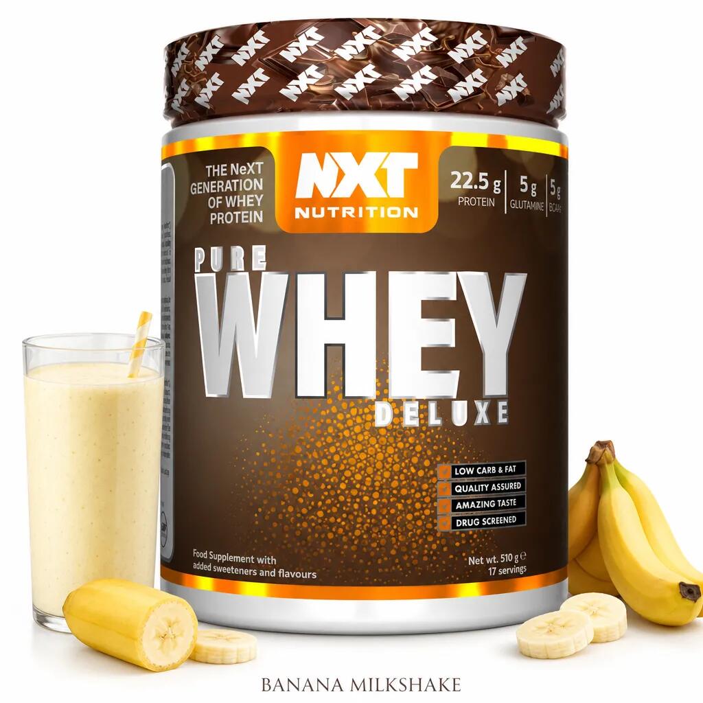 NXT Nutrition Pure Whey Deluxe 510g Banana Milkshake