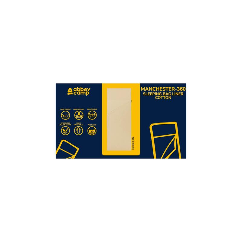 Căptușeală pentru sac de dormit din bumbac - Simplu - 220x80 cm