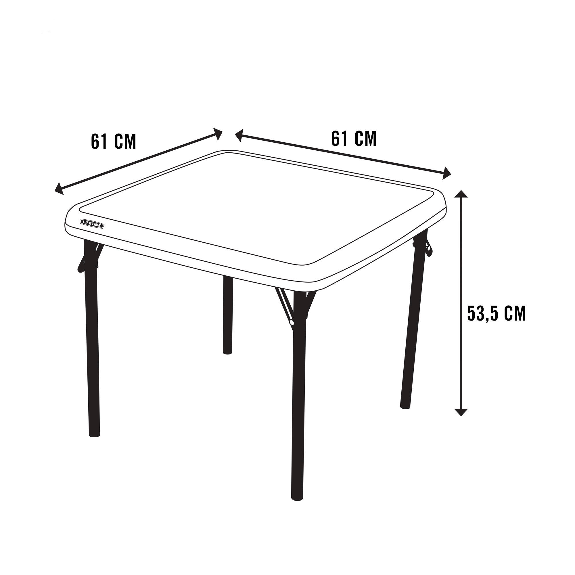 Mesa baja plegable infantil crema Lifetime 61 x 61 x 53,5 cm 4/4