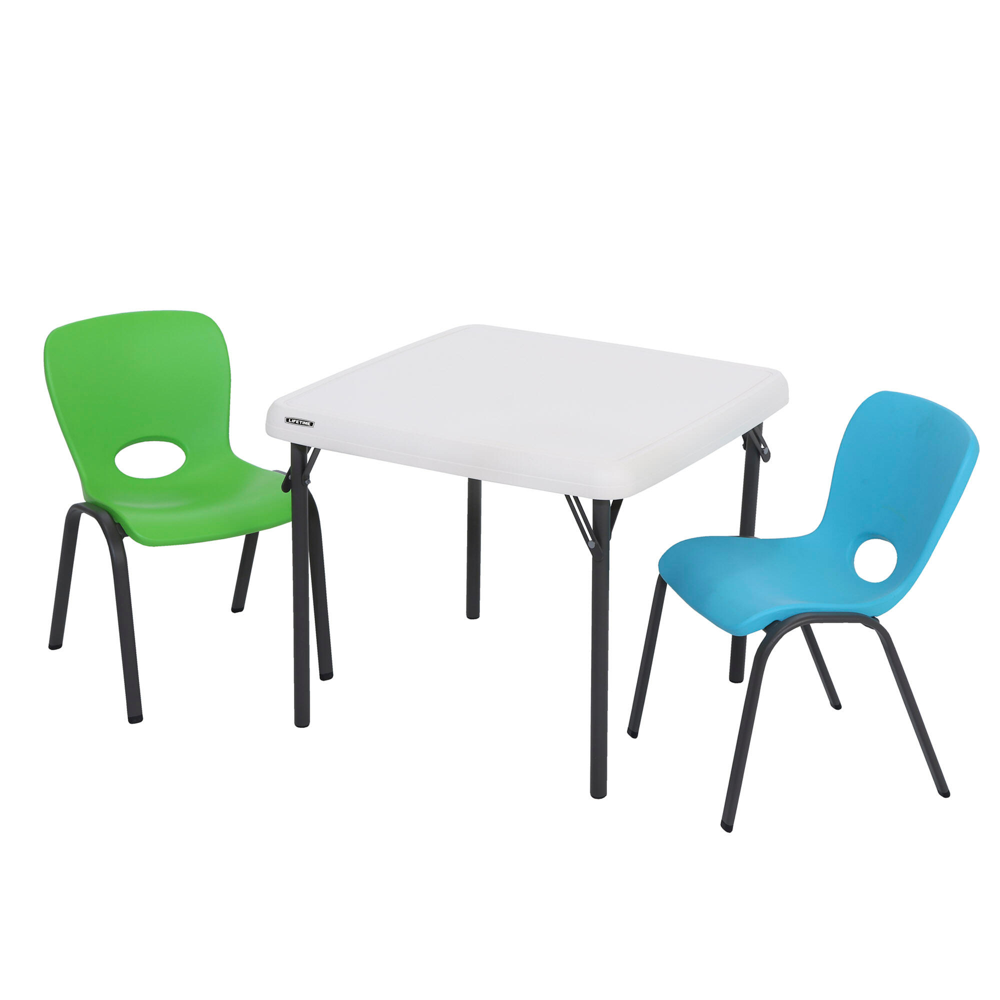 Mesa baja plegable infantil crema Lifetime 61 x 61 x 53,5 cm 3/4