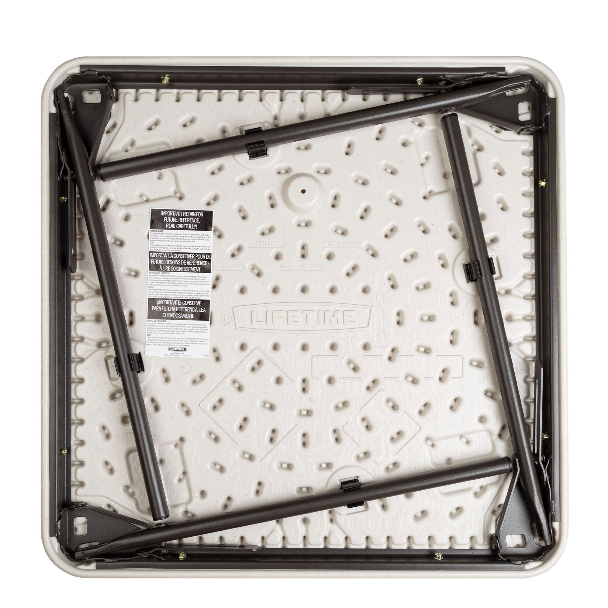 Mesa baja plegable infantil crema Lifetime 61 x 61 x 53,5 cm 2/4