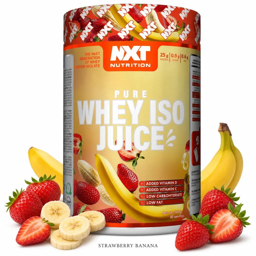 NXT Nutrition Pure Whey ISO Juice 900g Strawberry & Banana