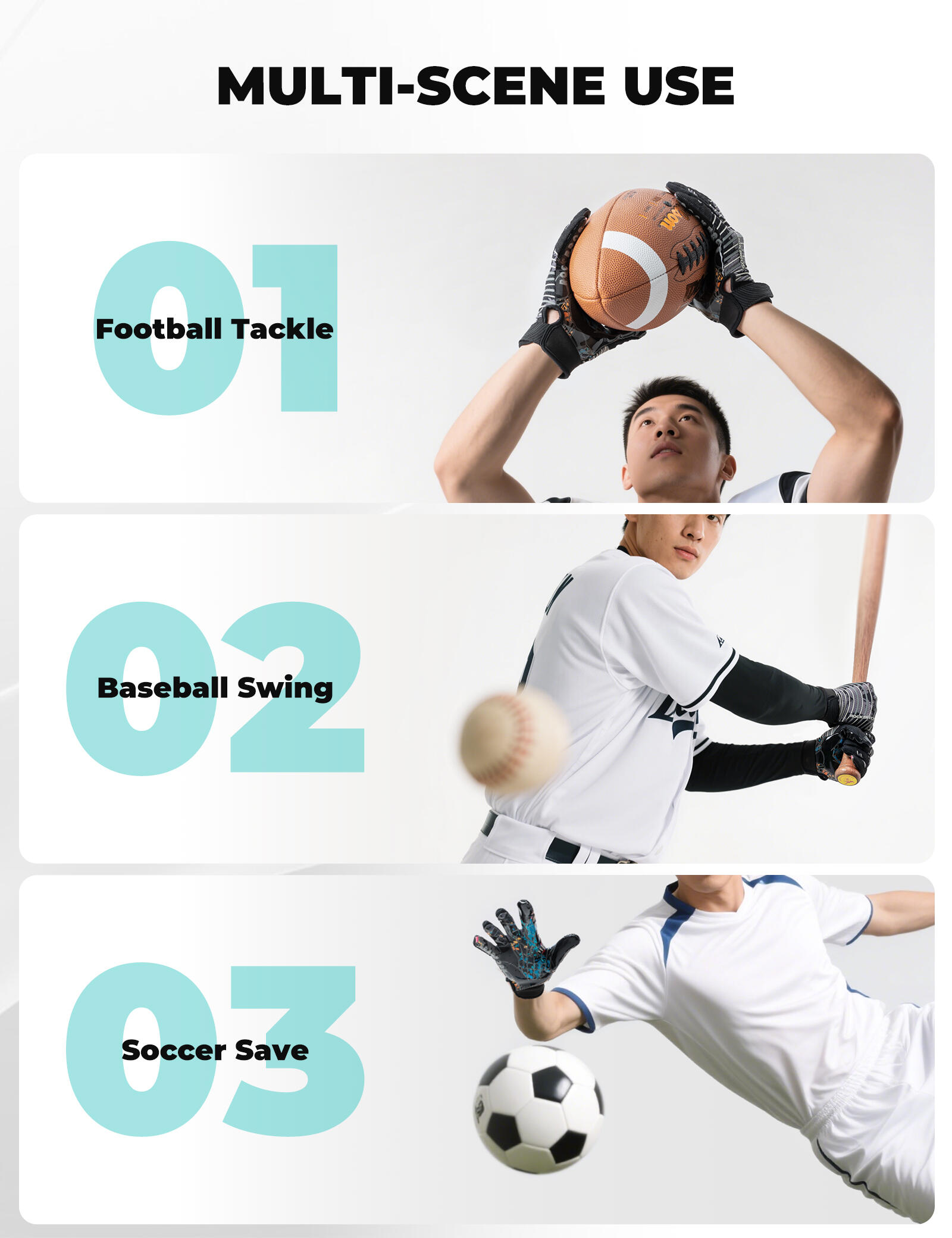 ROCKBROS Erwachsene Sporthandschuhe für Fußball 6/7
