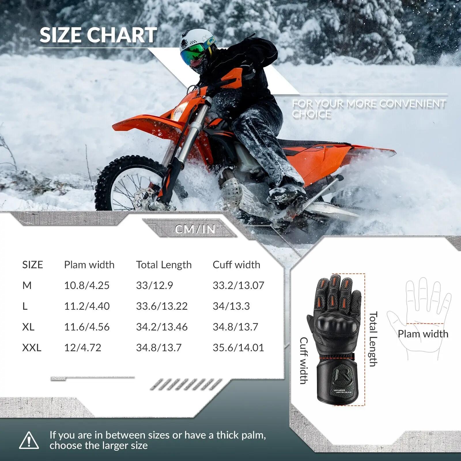 ROCKBROS Winddichte Winter-Fahrradhandschuhe mit Touchscreen 5/7