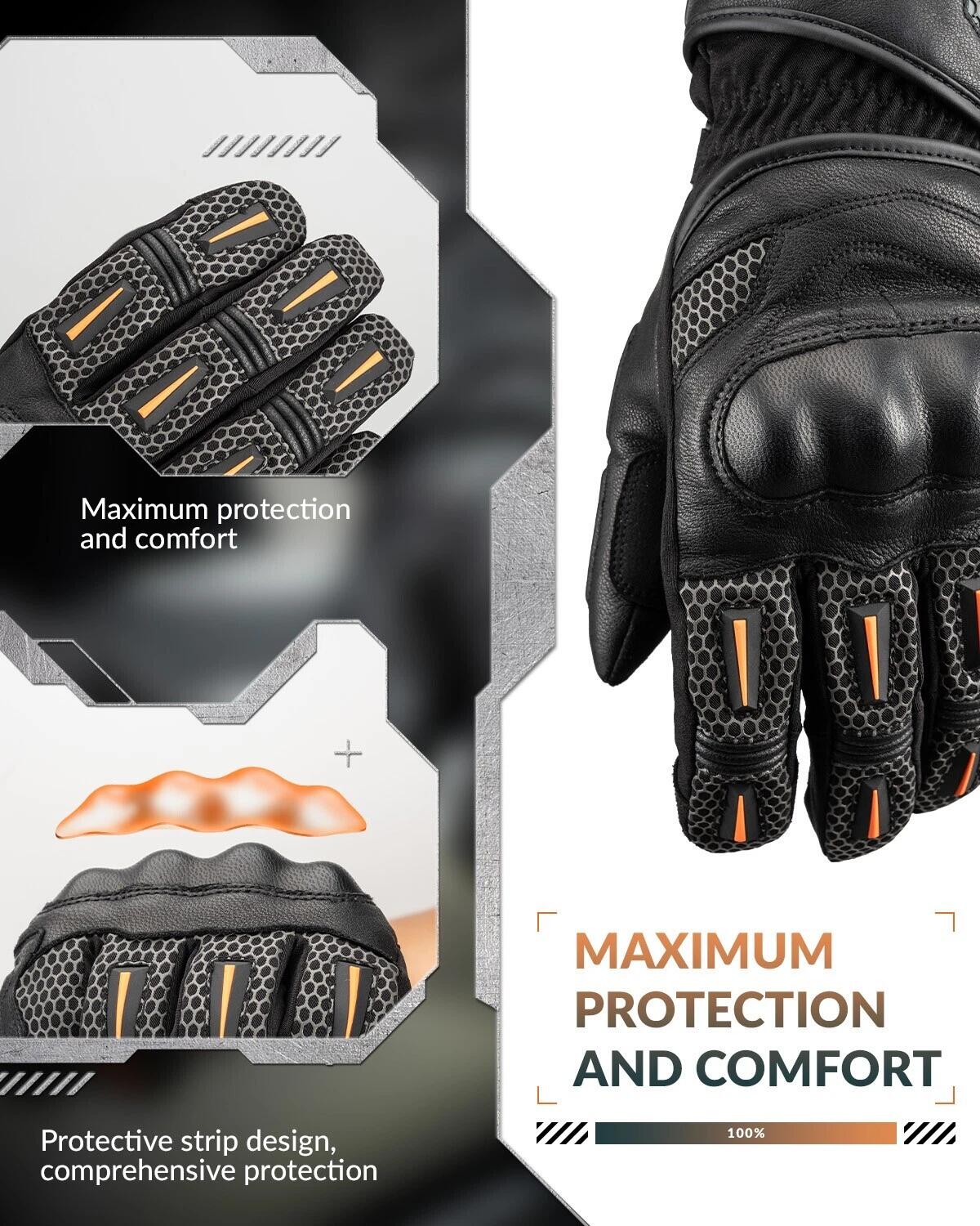 ROCKBROS Winddichte Winter-Fahrradhandschuhe mit Touchscreen 4/7