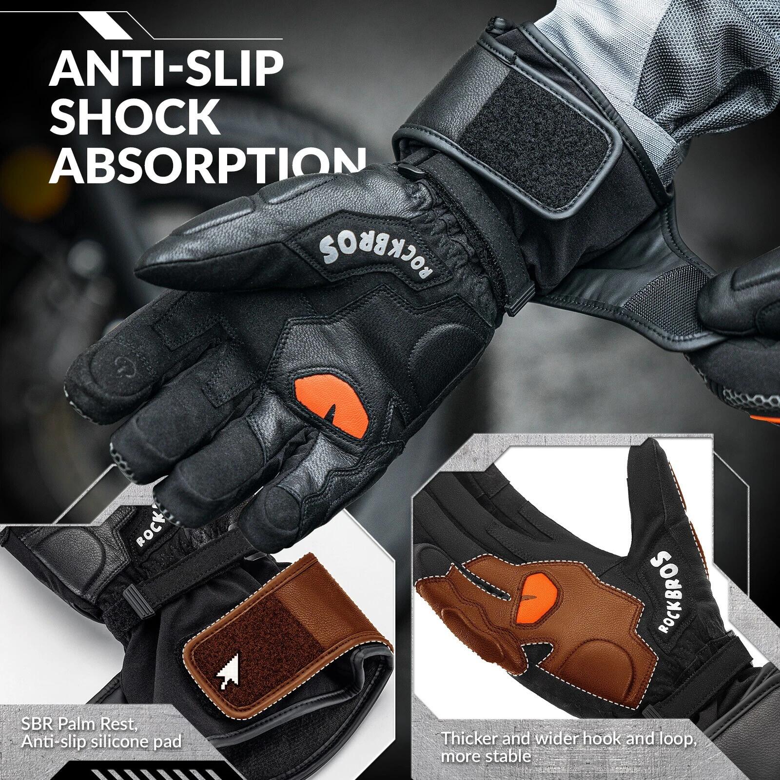 ROCKBROS Winddichte Winter-Fahrradhandschuhe mit Touchscreen 3/7