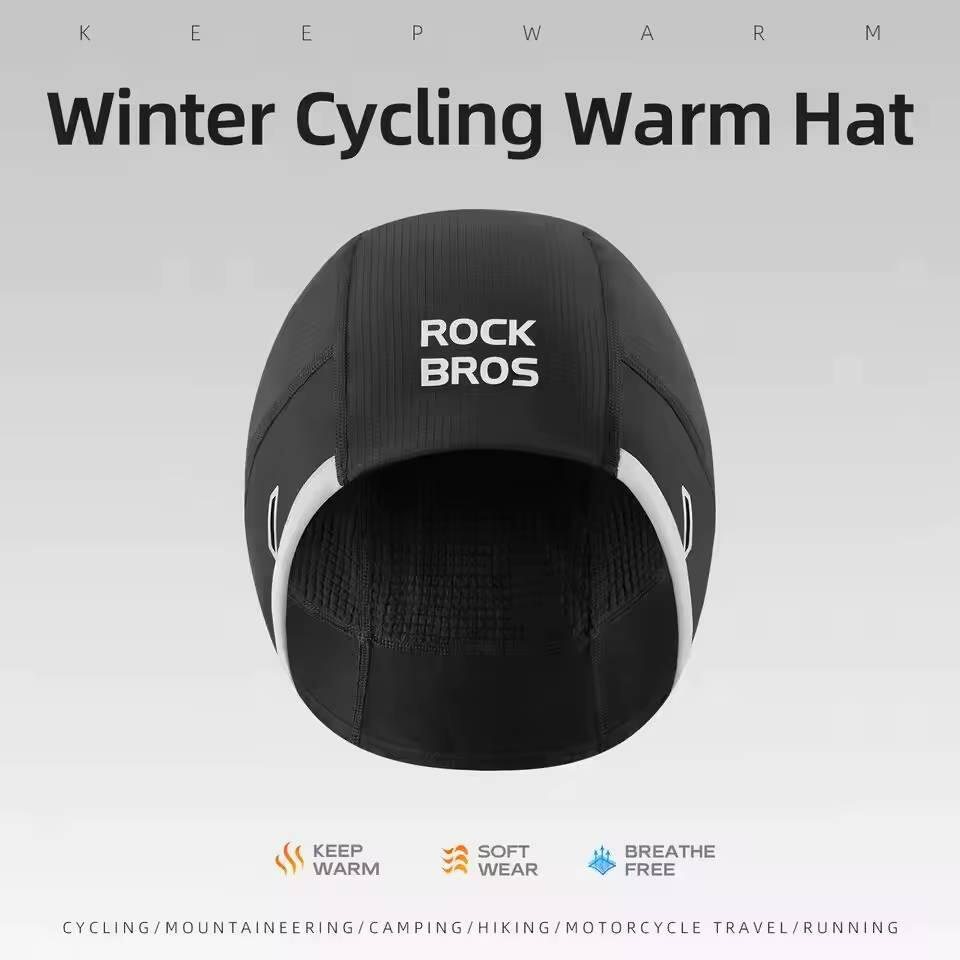 Czapka rowerowa do biegania sportowa pod kask ROCKBROS 18250007001 Termoaktywna 5/6