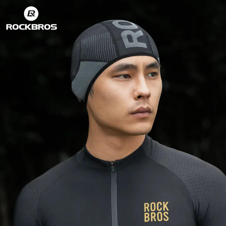 Czapka rowerowa do biegania sportowa pod kask ROCKBROS 18250010001Termoaktywna 4/7
