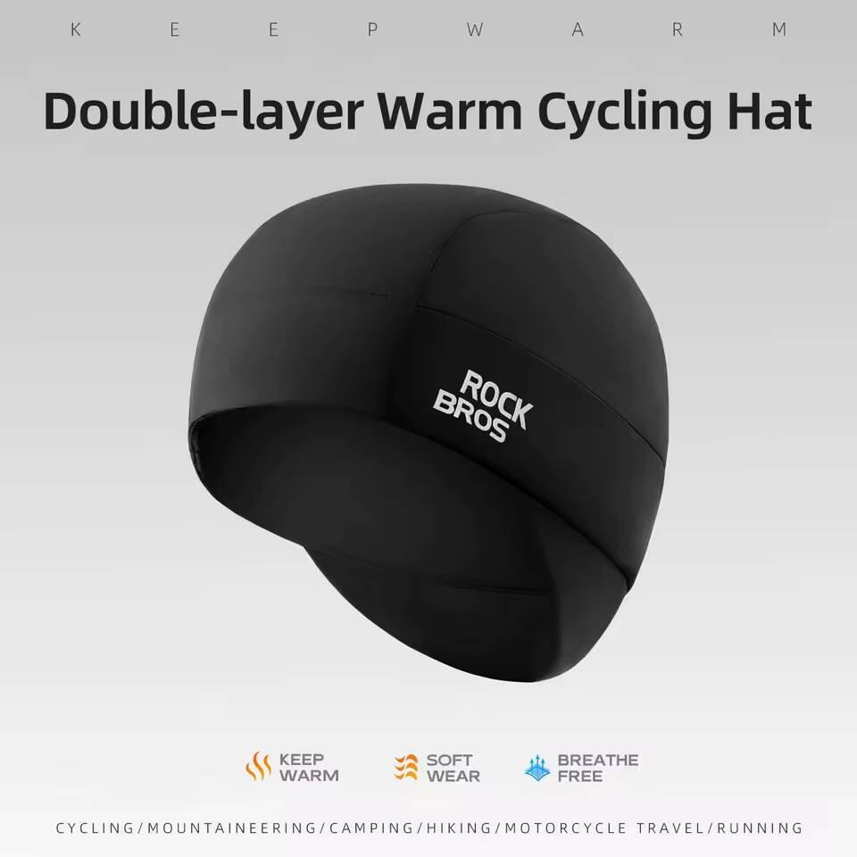Czapka rowerowa do biegania sportowa pod kask ROCKBROS 18250006001 Termoaktywna 3/7