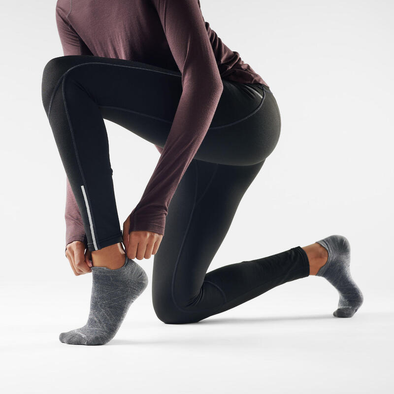 Șosete Merino alergare Smartwool Run - gri deschis | Low Ankle | Zero Cushion