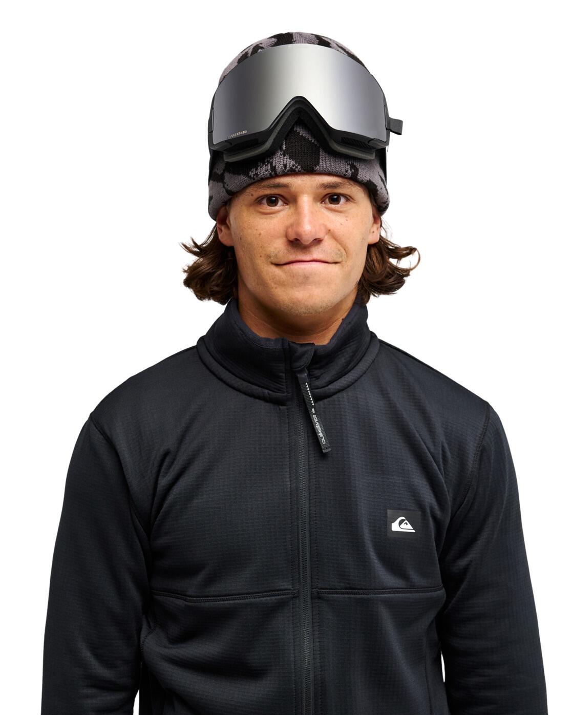 Technische Fleece met Rits STEEP POINT Schwarz Heren 4/4