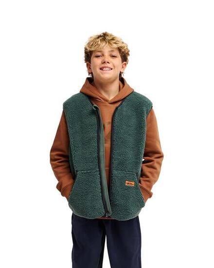 Gilet sans manches zippé intégral KICKFLIP SLEEVELESS Vert Garçon