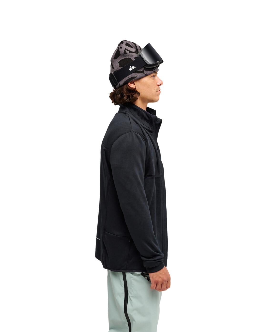 Technische Fleece met Rits STEEP POINT Schwarz Heren 3/4
