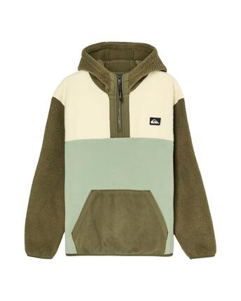 Sherpa-Fleece mit Halbreißverschluss OCEAN VIEW MIX Grün Junge