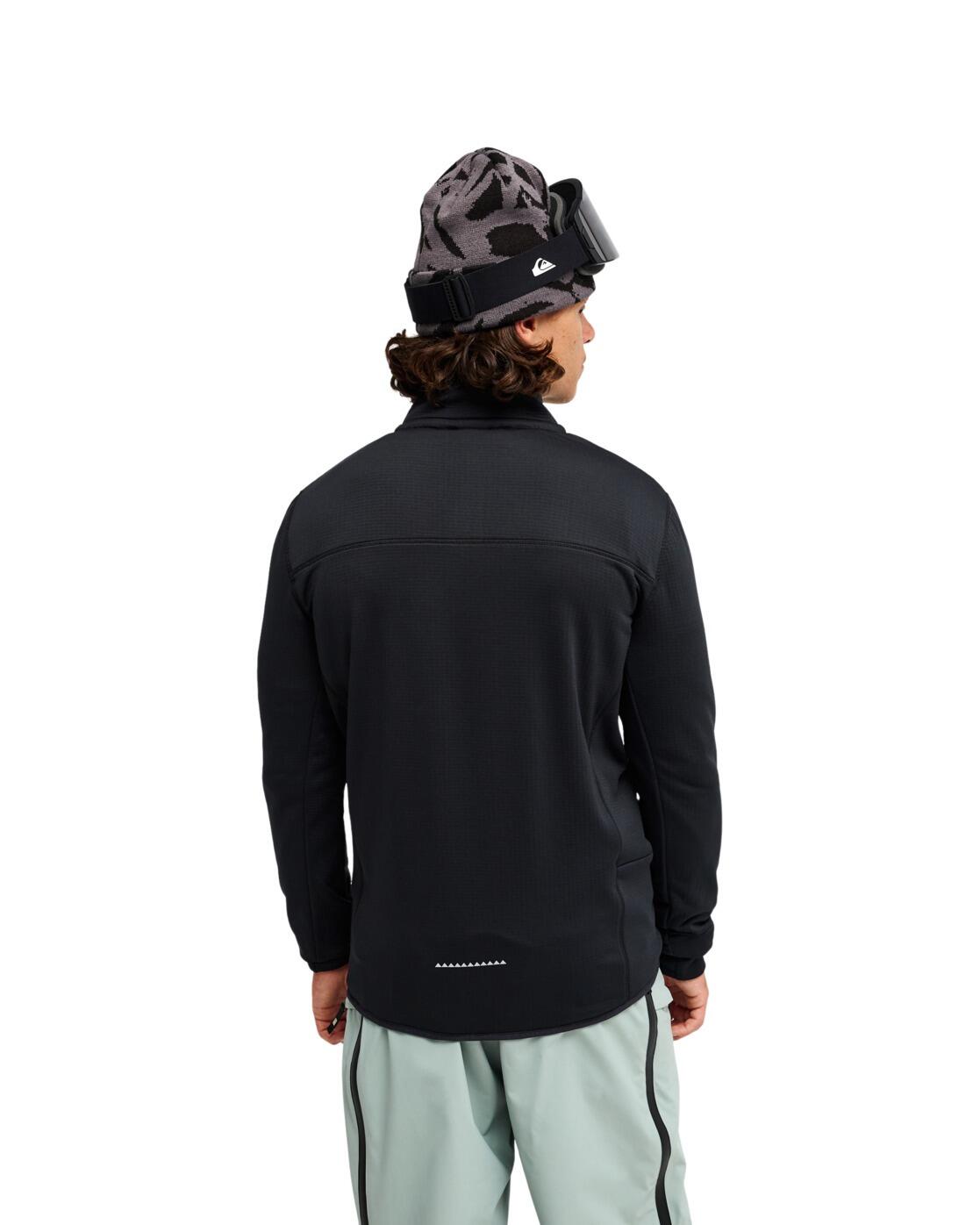 Technische Fleece met Rits STEEP POINT Schwarz Heren 2/4
