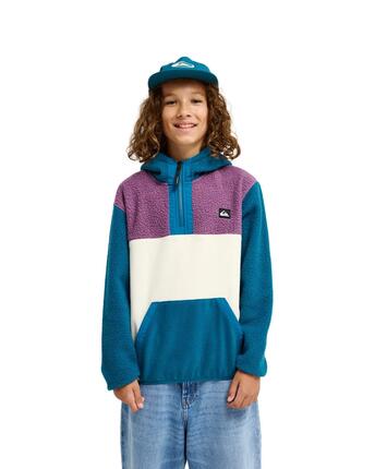 Sherpa-Fleece mit Halbreißverschluss OCEAN VIEW MIX Grün Junge
