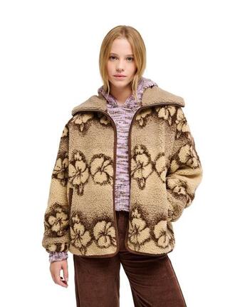 Oversize Sherpa-Jacke FEELS LIKE WINTER Beige Dames