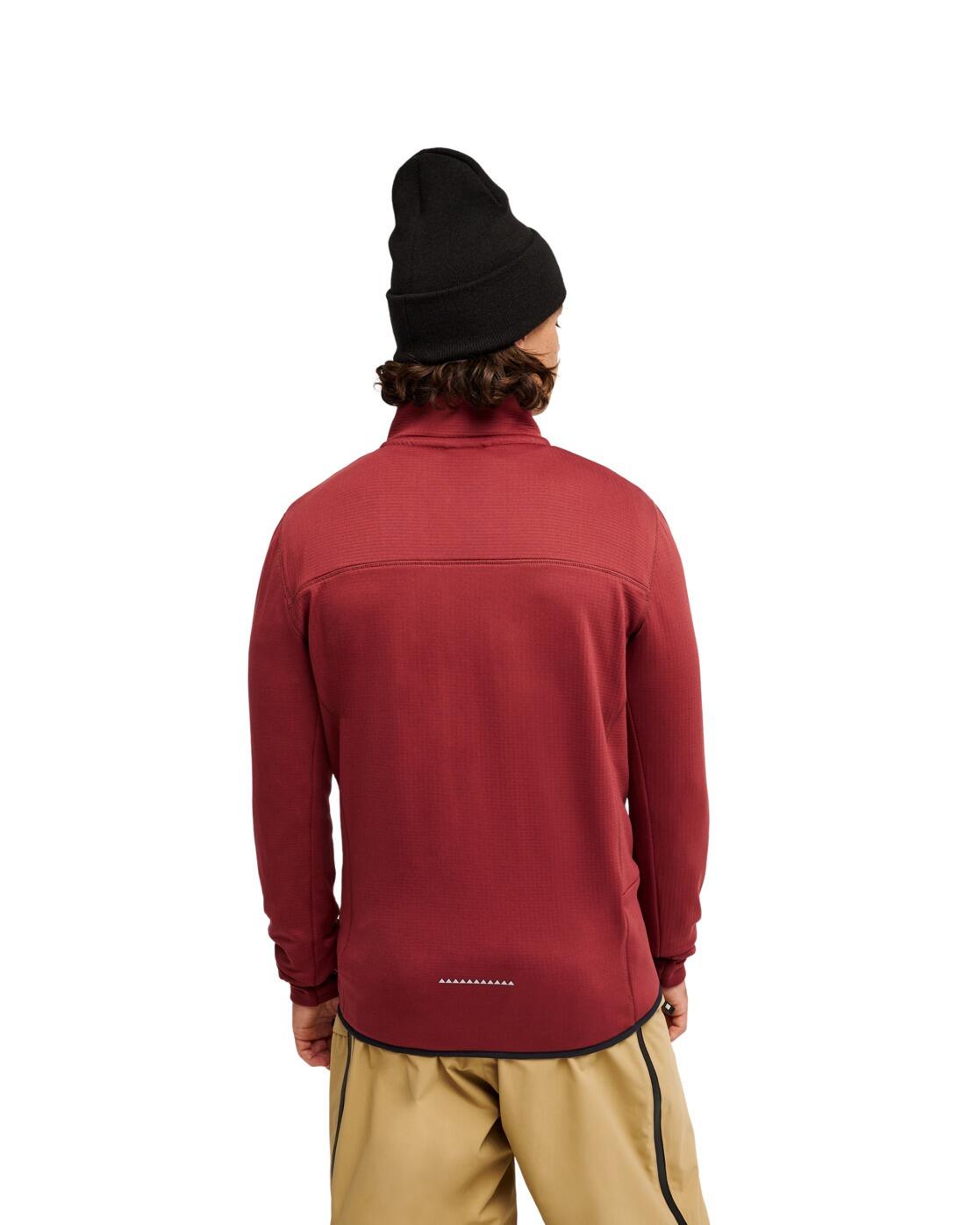 Technische Fleece met Rits STEEP POINT Rot Heren 2/4