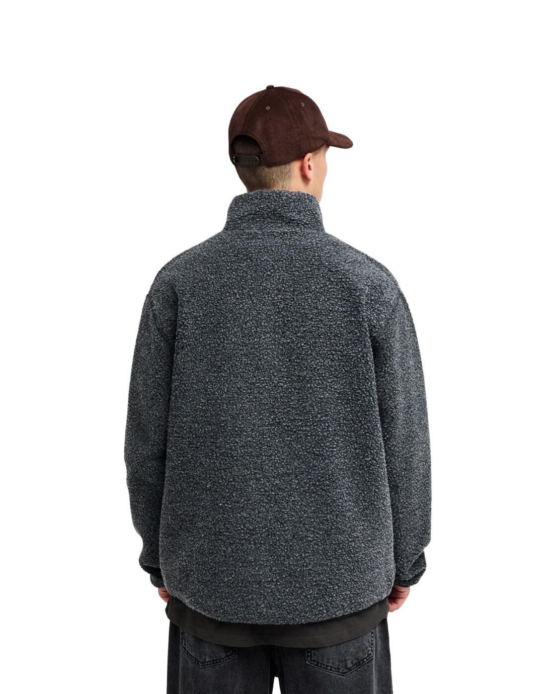 Sherpa Fleece met Rits URBAN STORM REVERSIBLE Schwarz Heren 2/4