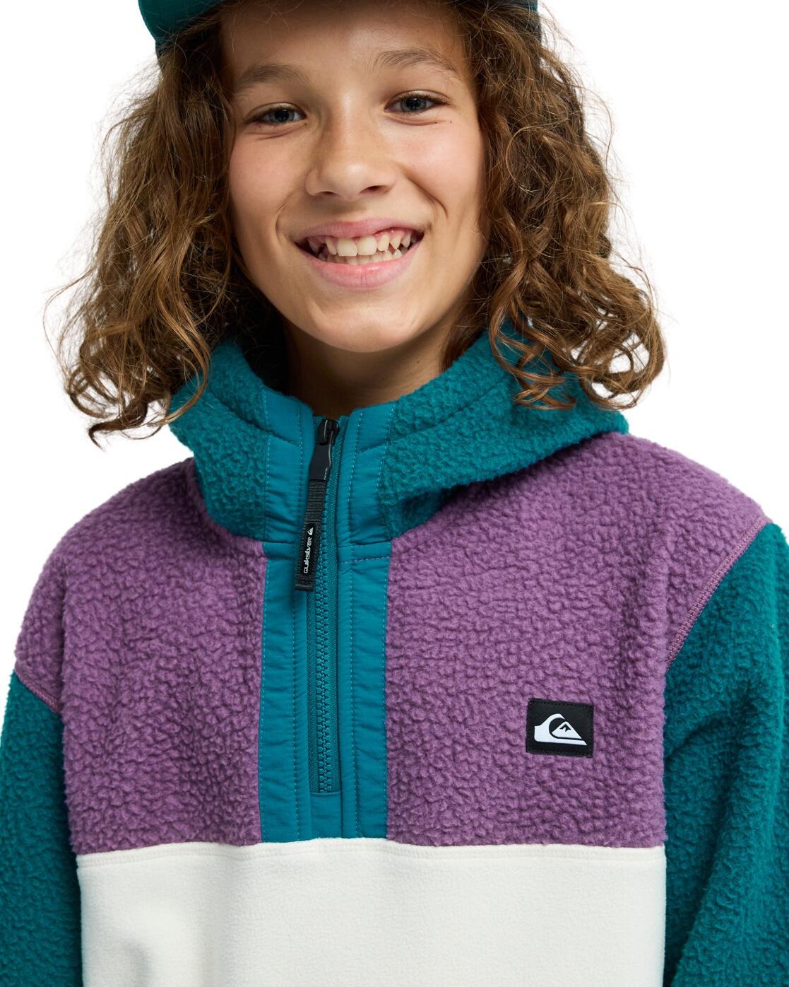 Sherpa-Fleece mit Halbreißverschluss OCEAN VIEW MIX Blau Junge 4/4