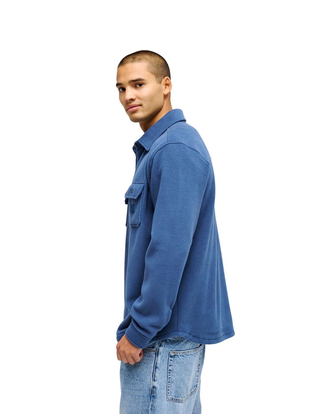 Fleece Overhemd VENTURE Blau Heren 3/4