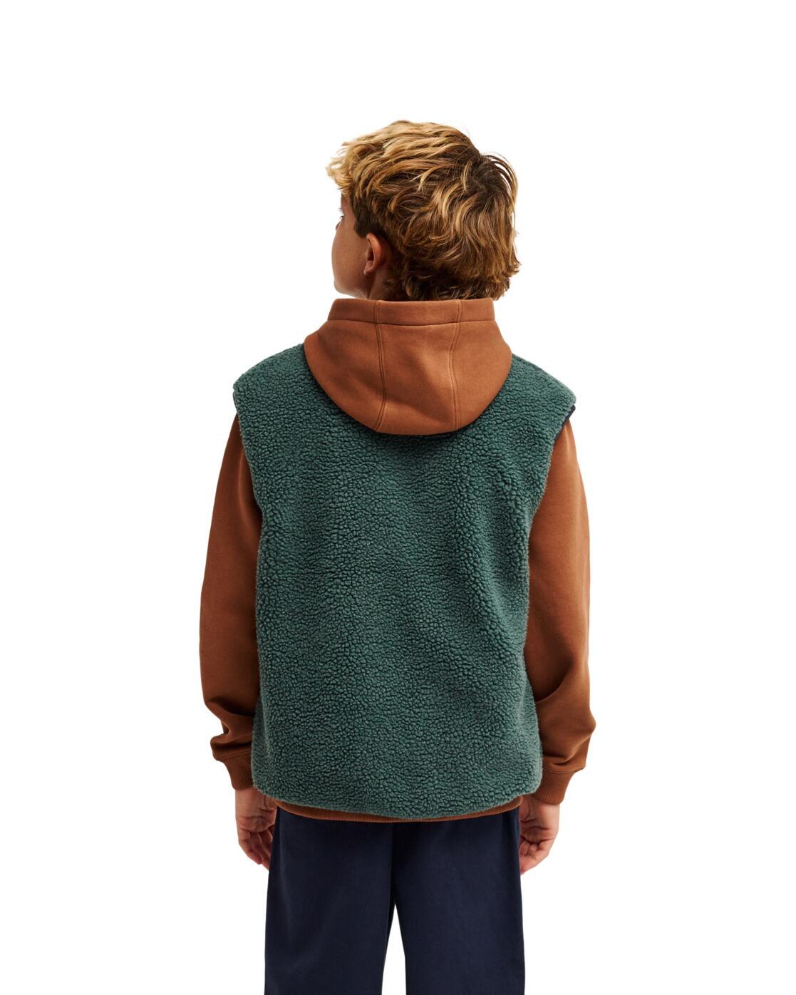 Ärmellose Weste mit durchgehendem Reißverschluss KICKFLIP SLEEVELESS Grün Junge 2/4