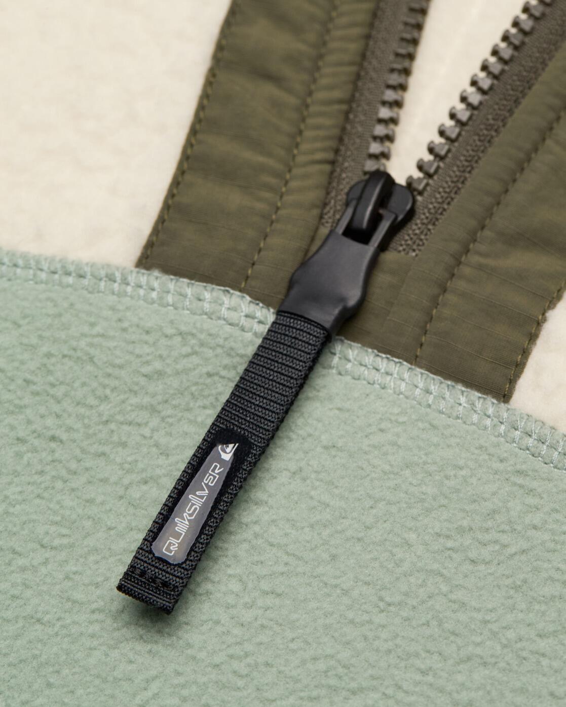 Sherpa-Fleece mit Halbreißverschluss OCEAN VIEW MIX Grün Junge 3/4