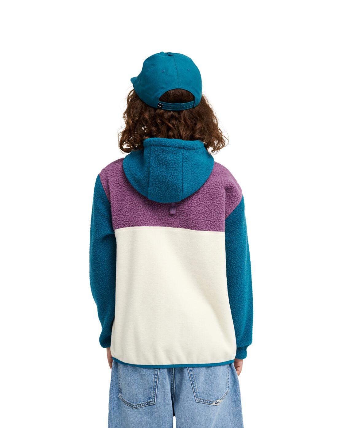 Sherpa-Fleece mit Halbreißverschluss OCEAN VIEW MIX Blau Junge 2/4