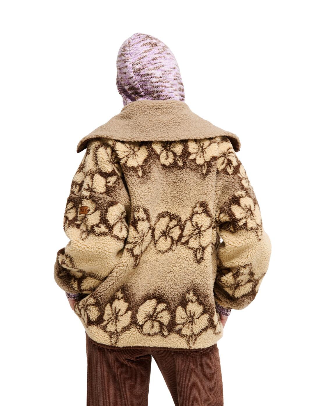 Oversize Sherpa-Jacke FEELS LIKE WINTER Beige Dames 2/4