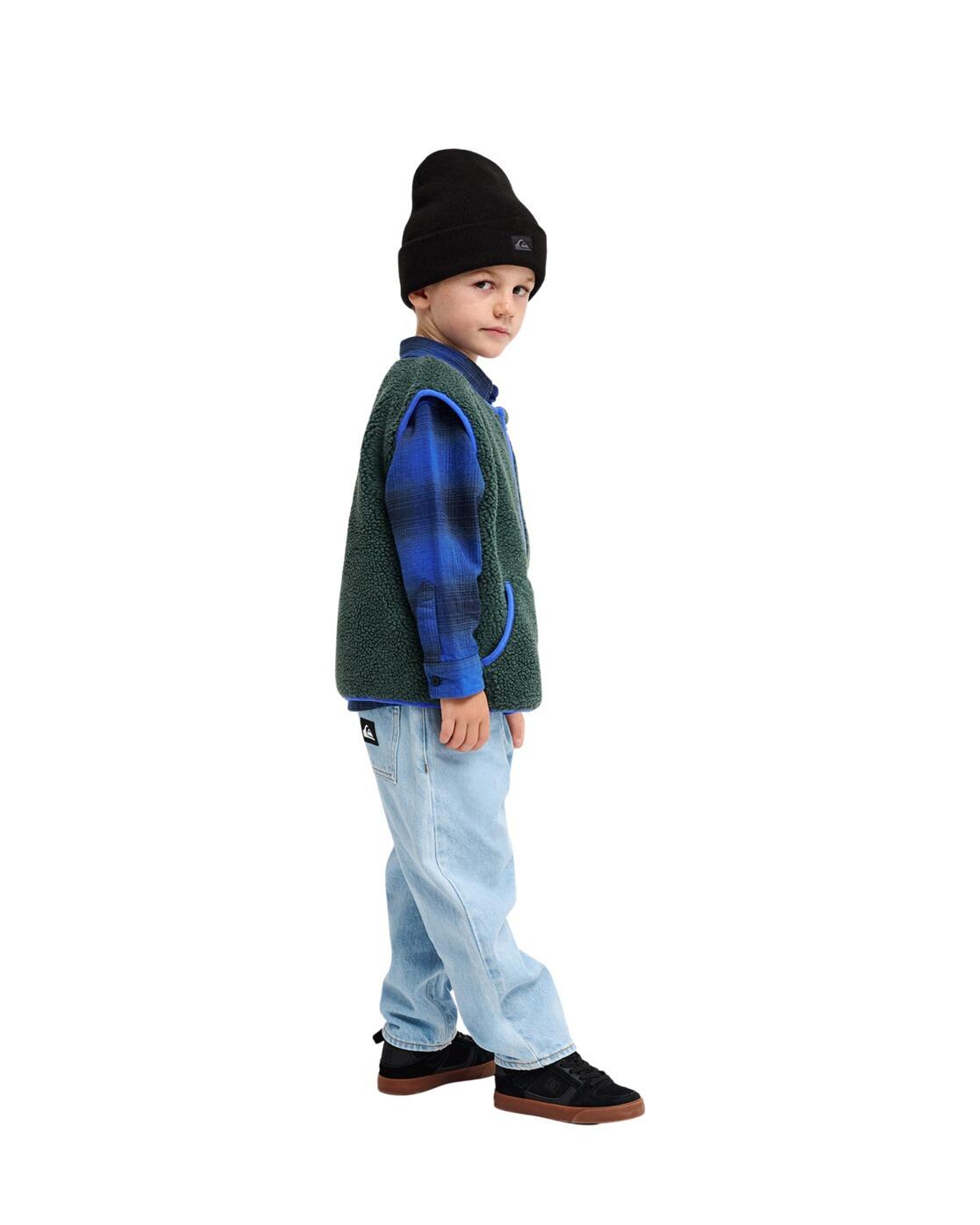 Ärmellose Weste mit durchgehendem Reißverschluss KICKFLIP SLEEVELESS Grün Junge 3/4