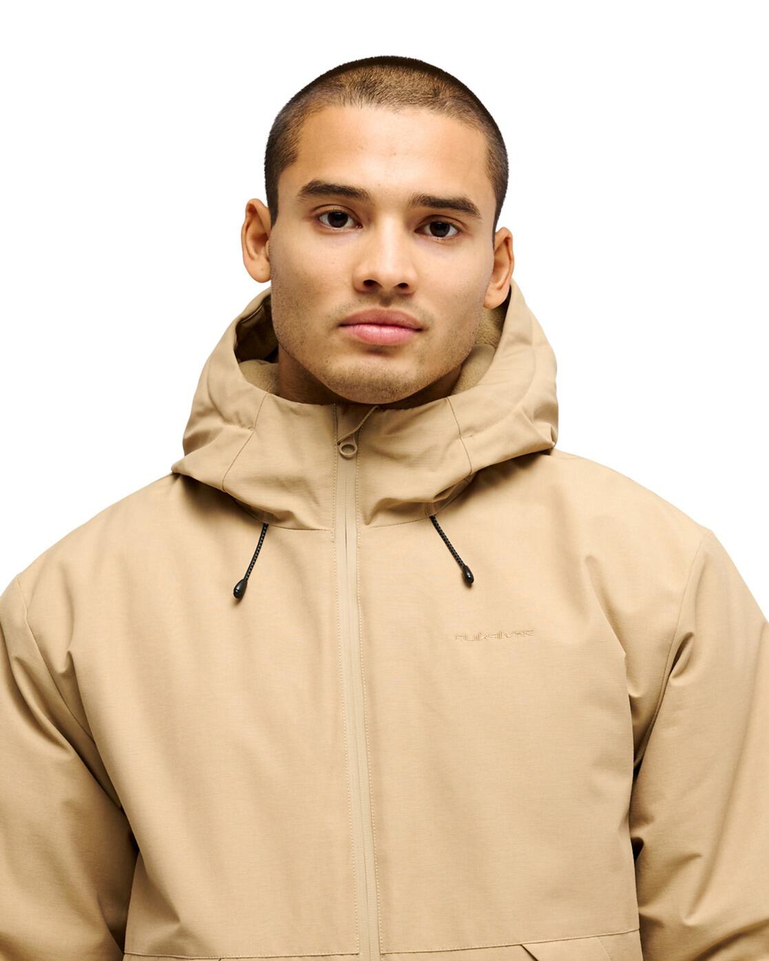 Chaqueta para el frío con capucha BROOKS 3K Beige Hombre 4/4