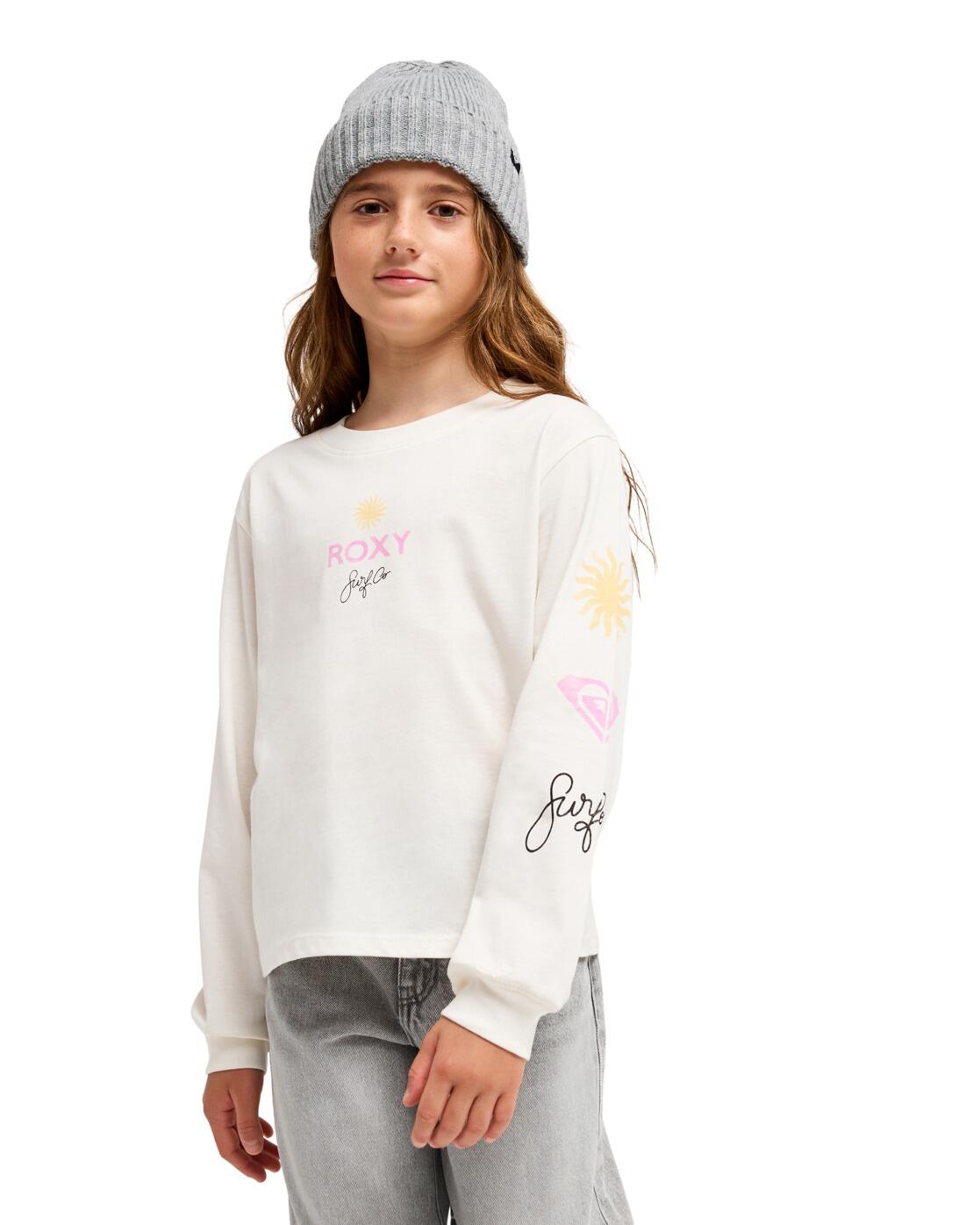 T-shirt manches longues ORCHIDREGULAR Blanc Fille 1/4