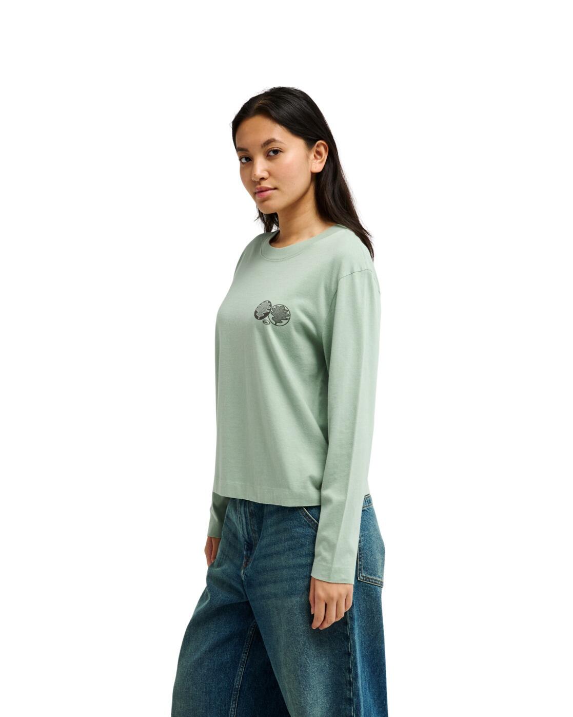 T-shirt met Lange Mouwen STANDARD Grün Dames 2/4