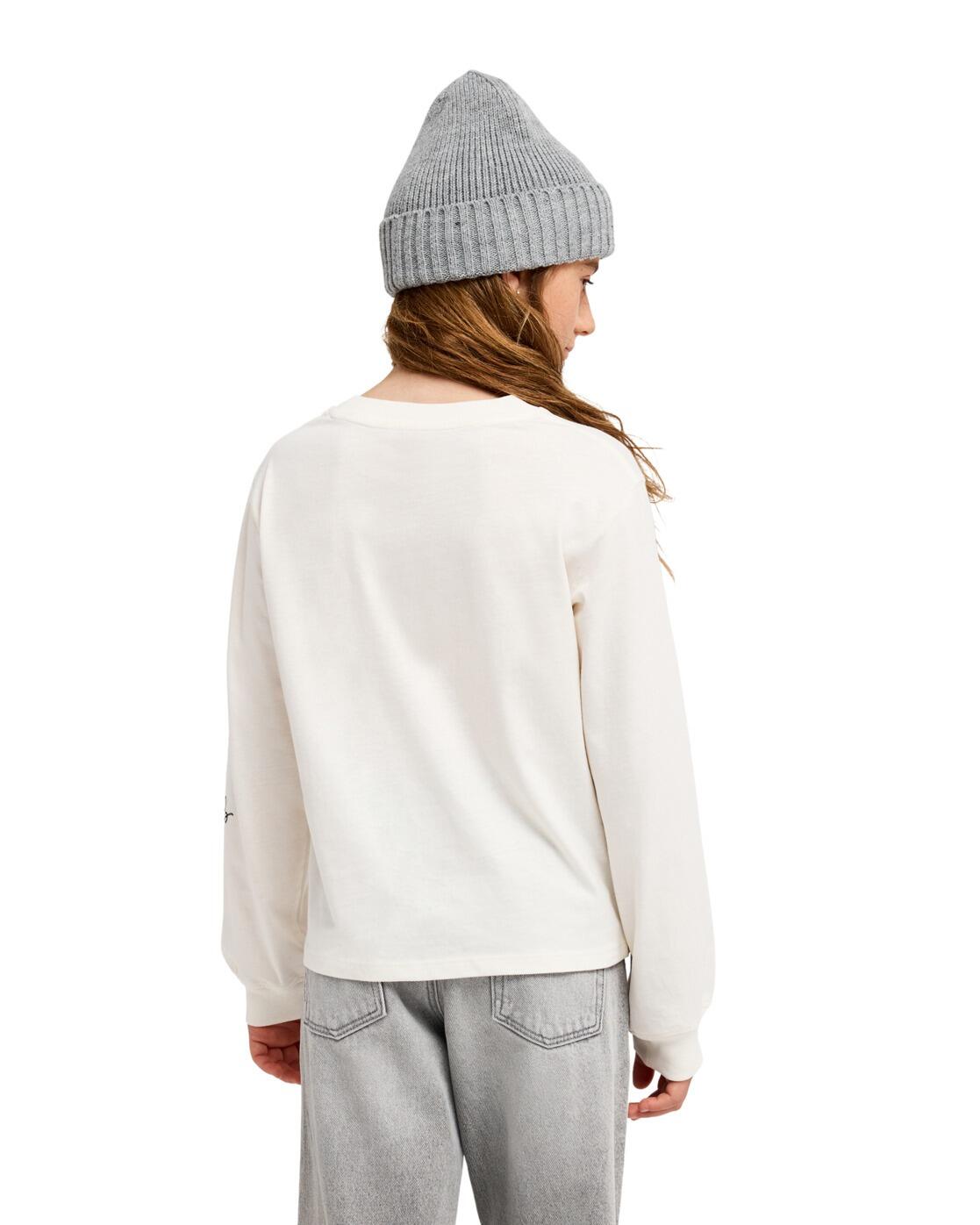 T-shirt manches longues ORCHIDREGULAR Blanc Fille 2/4