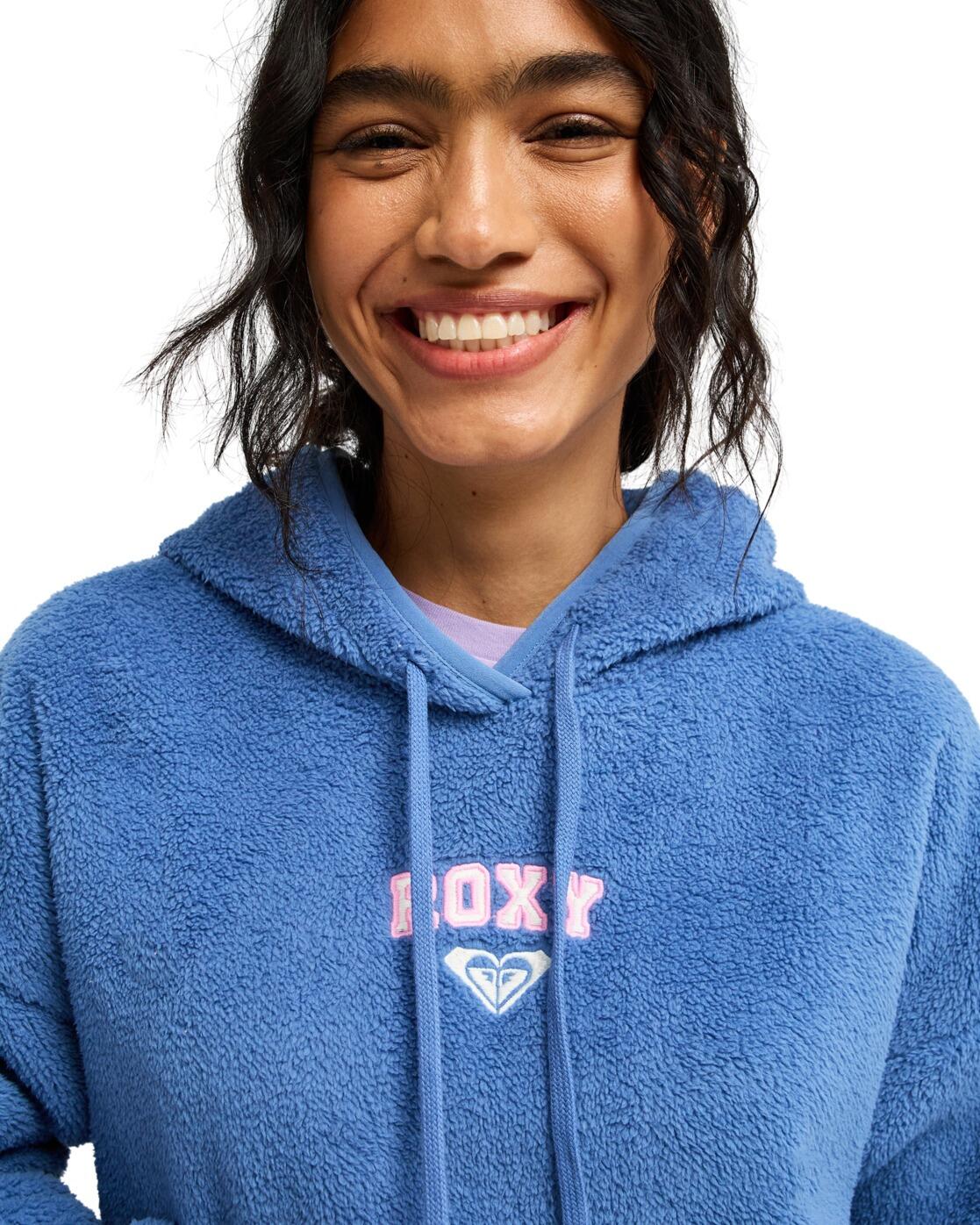 Sudadera de sherpa con capucha COOL CALLING Azul Mujer 4/4