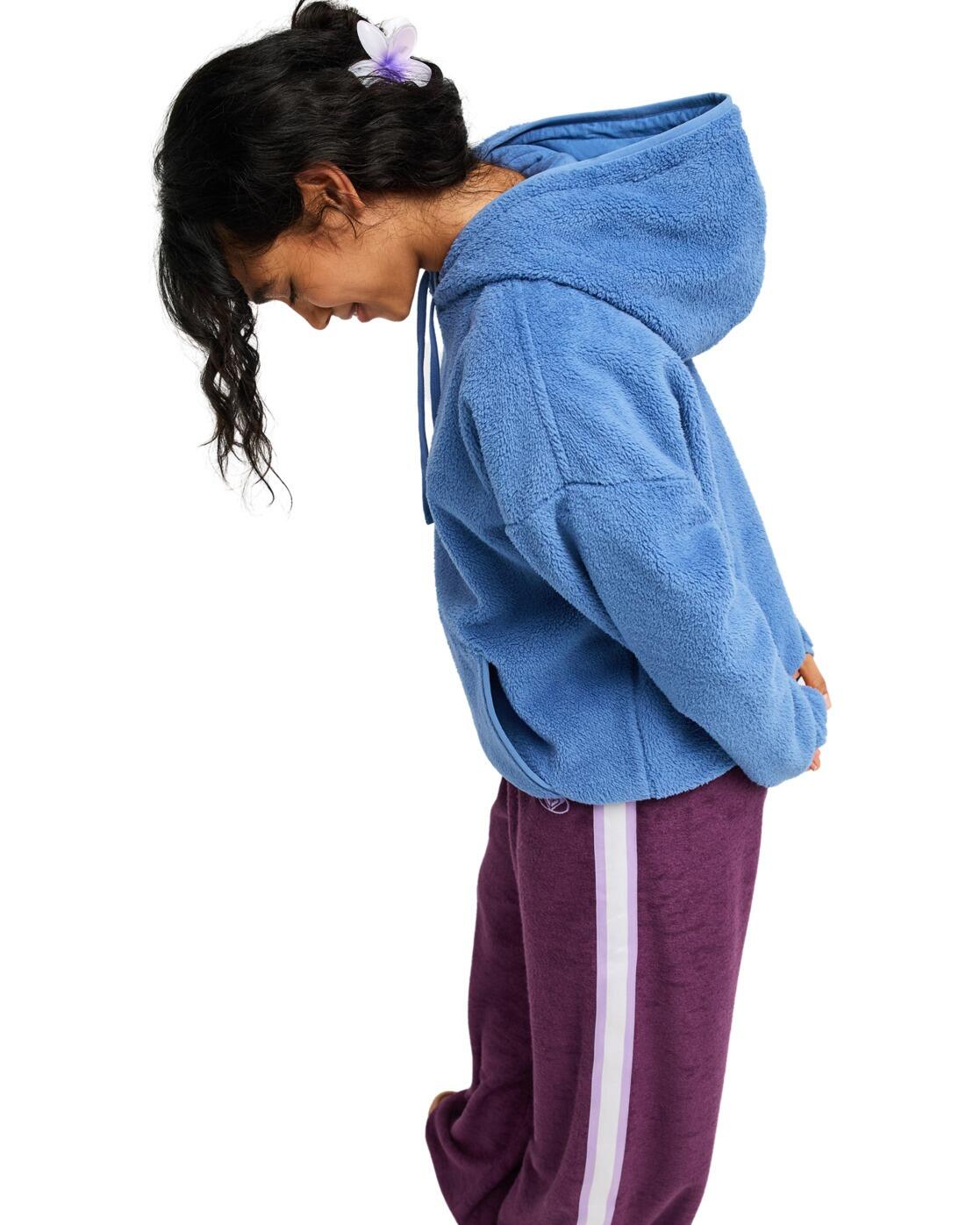 Sudadera de sherpa con capucha COOL CALLING Azul Mujer 3/4