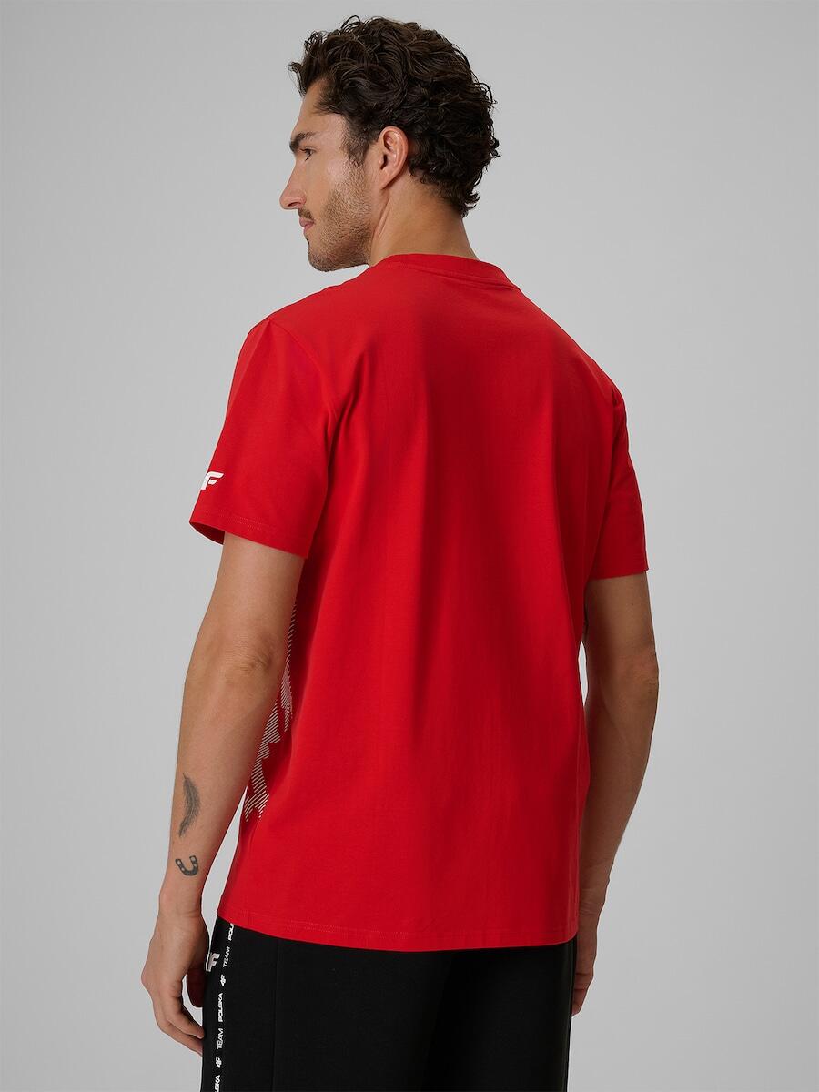 T-shirt bawełniany kibica męski 4F 4FRSS26TTSHM4200 5/7