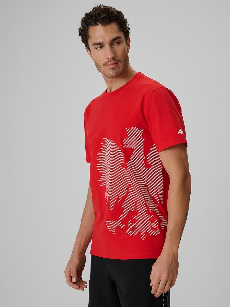 T-shirt bawełniany kibica męski 4F 4FRSS26TTSHM4200 4/7