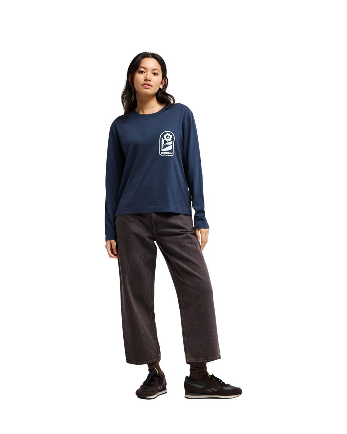 T-shirt met Lange Mouwen STANDARD Blau Dames 4/4