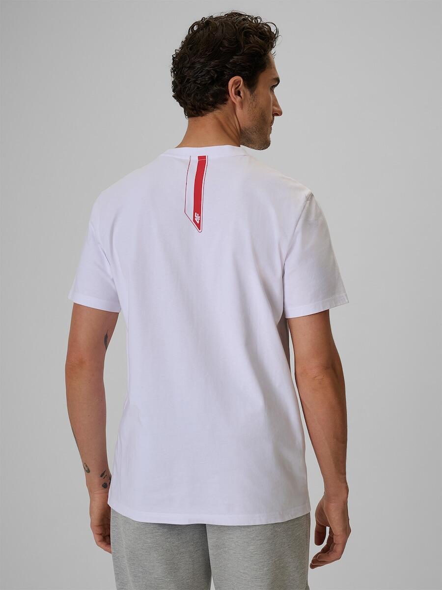 T-shirt bawełniany kibica męski 4F 4FRSS26TTSHM4203 2/7