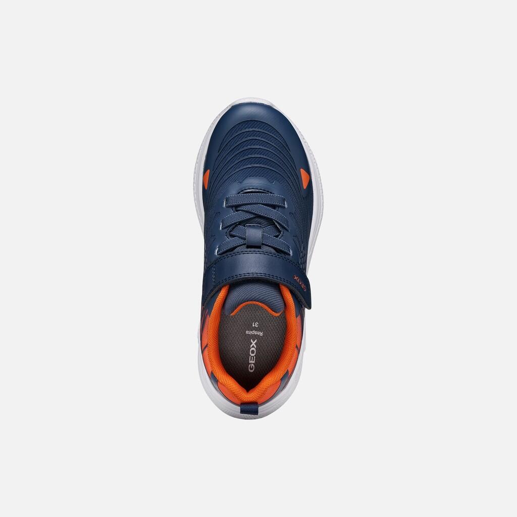 Baskets Garçon SPRINTYE BOY Bleu Marine/Orange 6/7