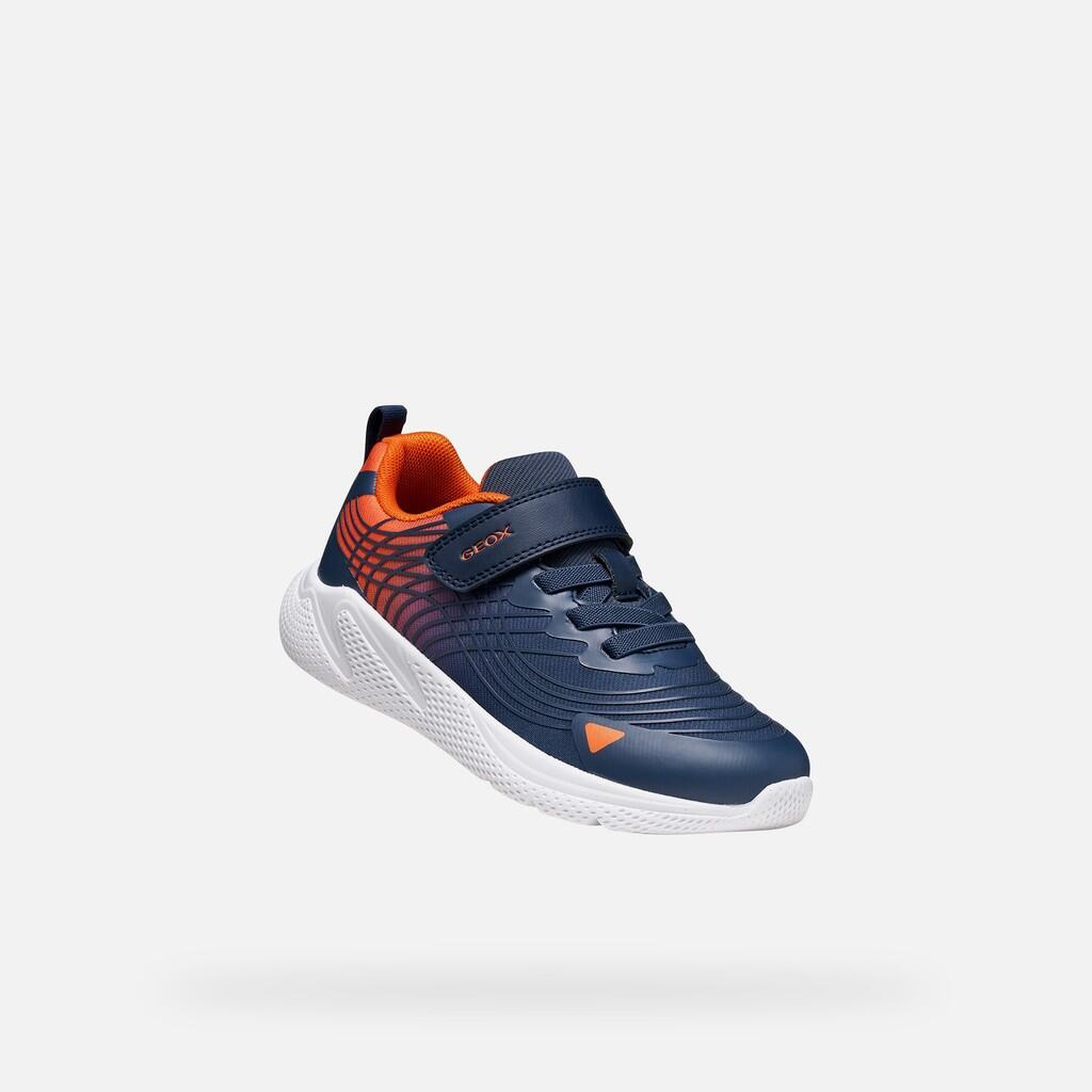 Baskets Garçon SPRINTYE BOY Bleu Marine/Orange 5/7