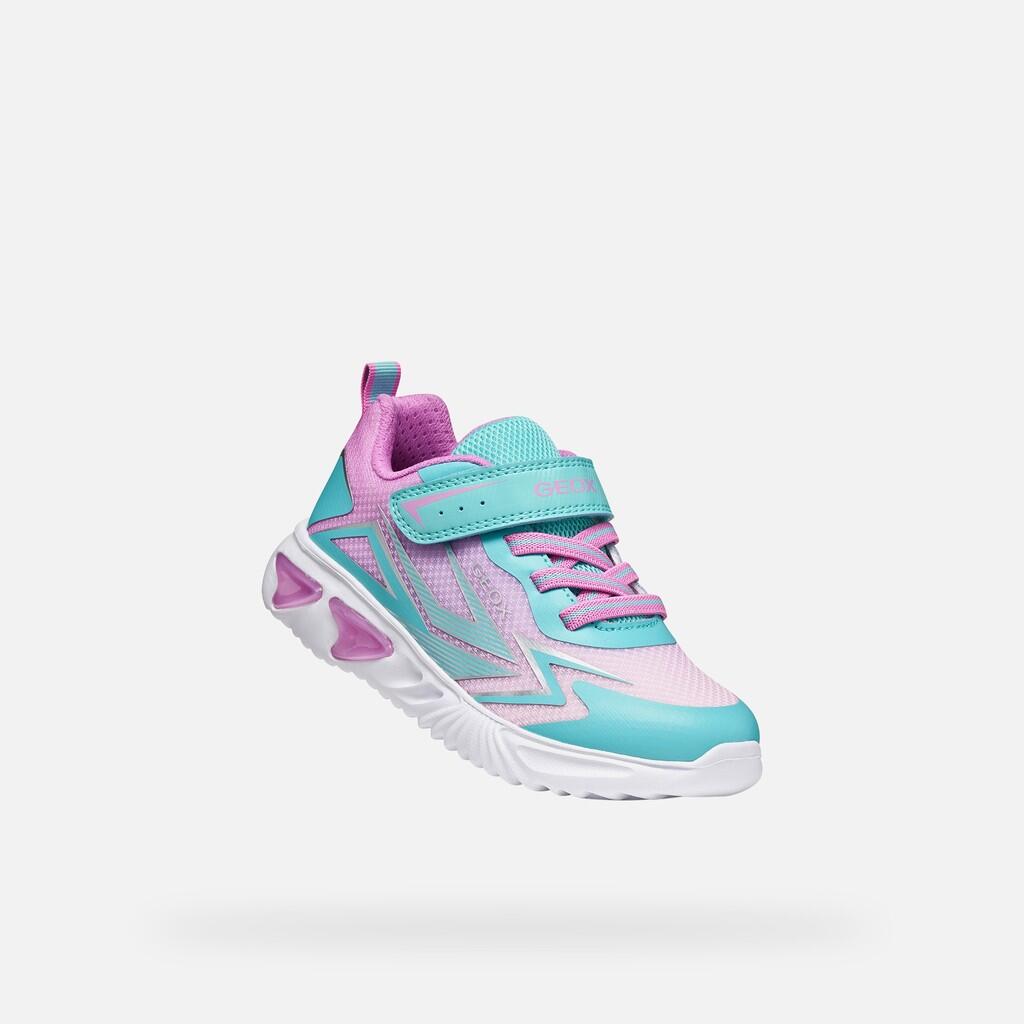 Baskets Fille J ASSISTER GIRL Bleu Clair/Rose 5/7