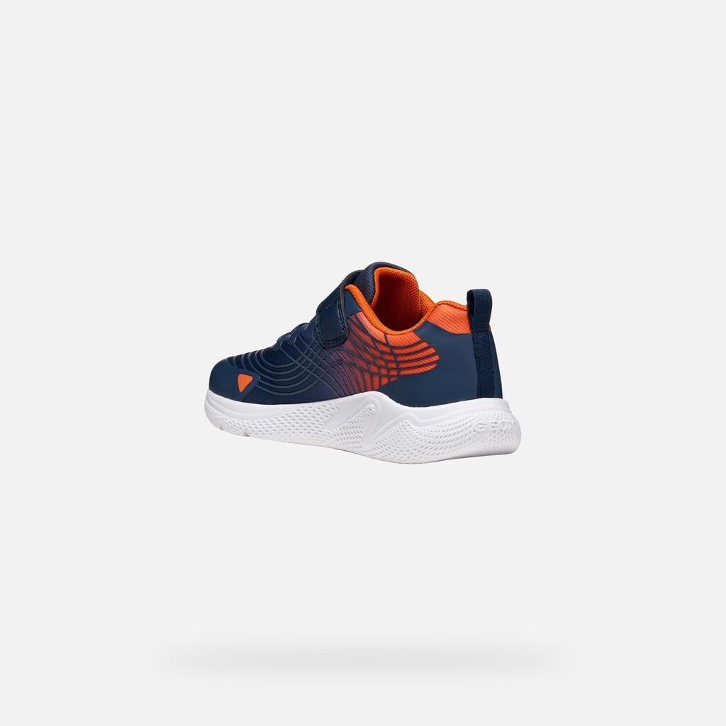 Baskets Garçon SPRINTYE BOY Bleu Marine/Orange 4/7