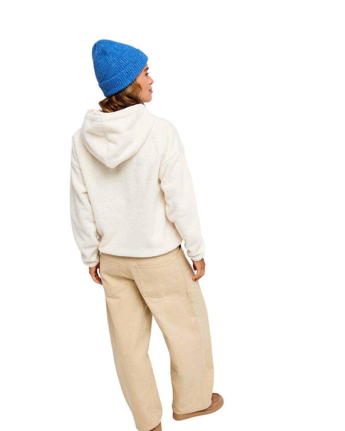 Sudadera de sherpa con capucha COOL CALLING Blanco Mujer 2/4