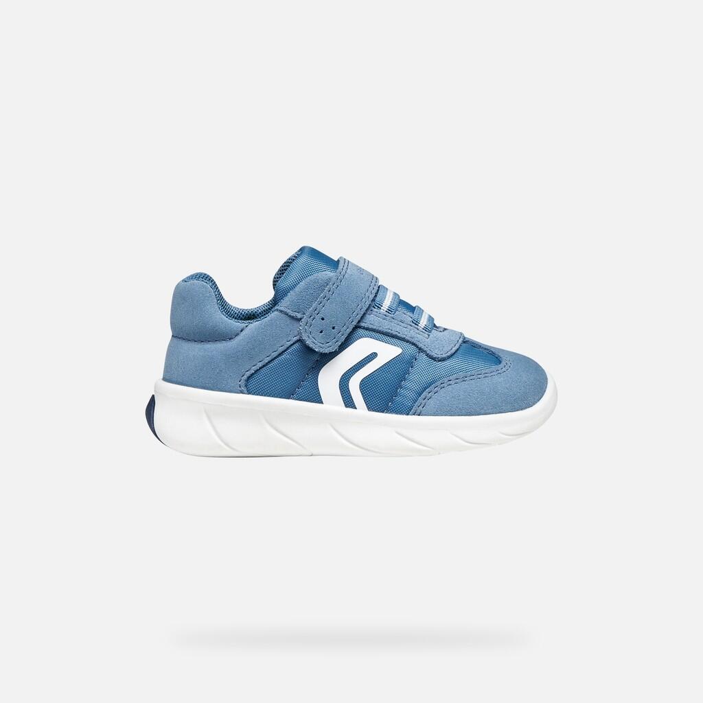 Baskets Bébé Garçon B FOOT-RUN BOY Bleu Ciel Foncé/Blanc 2/7