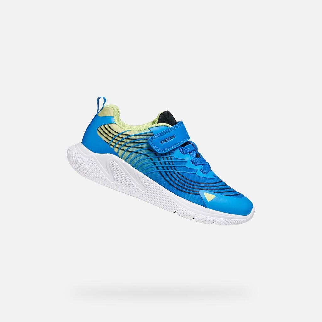 bleu royal / vert citron