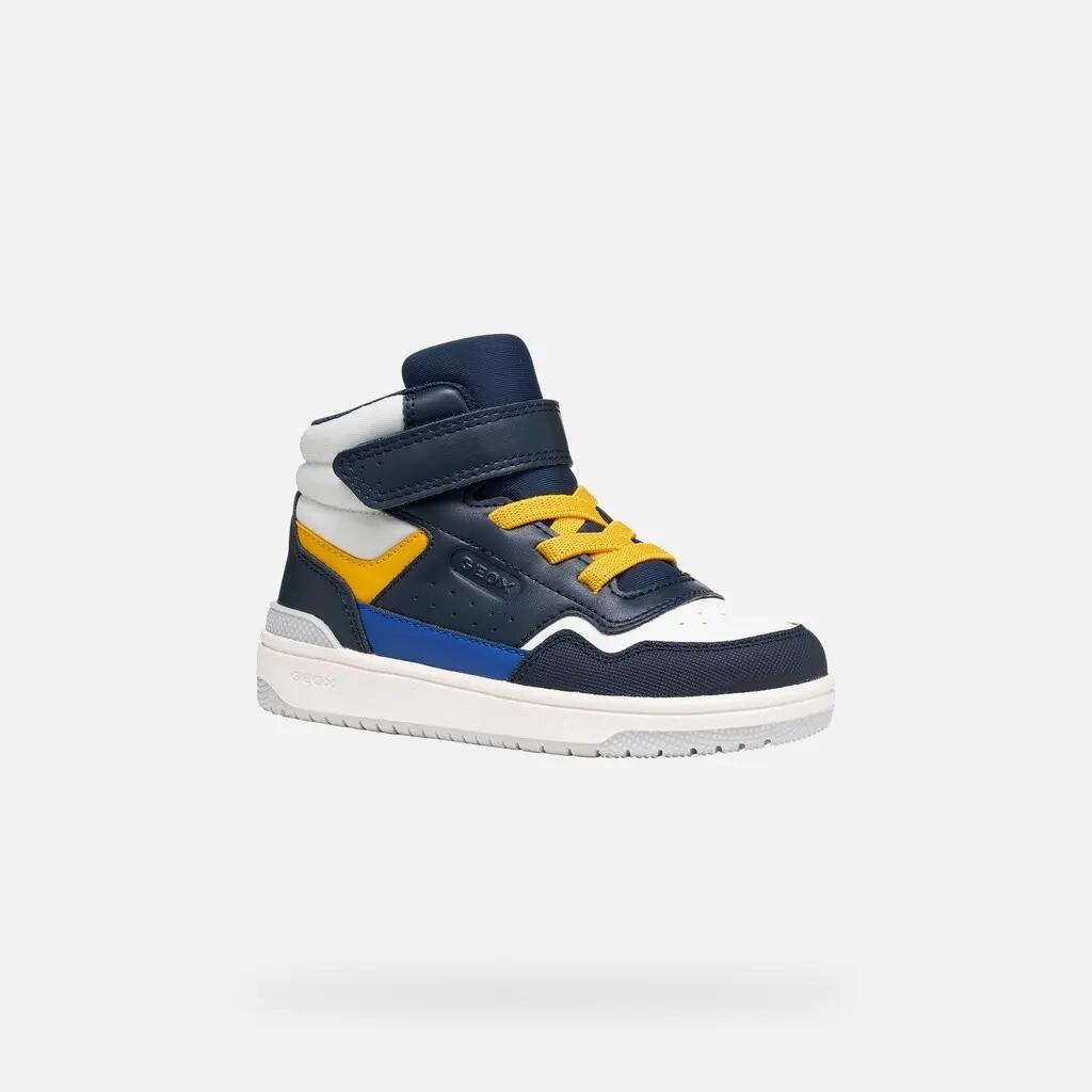 Baskets Garçon WASHIBA BOY Bleu Marine/Jaune 3/7