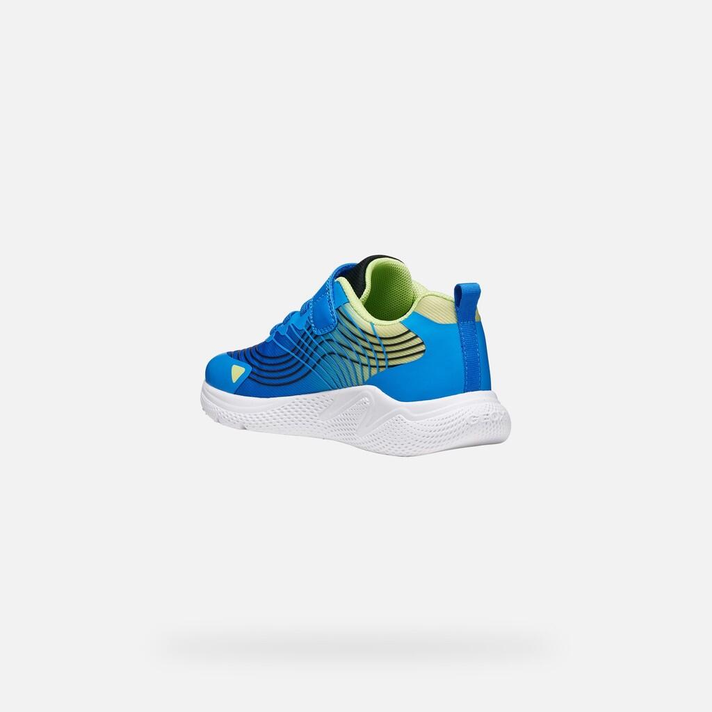 Baskets Garçon SPRINTYE BOY Bleu Roi/Citron Vert 4/7